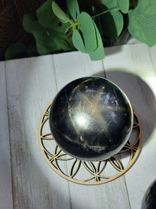 Black Star Rose Quartz Crystal Spheres
