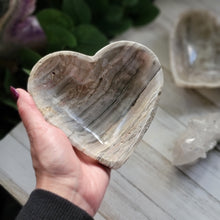 Load image into Gallery viewer, Grey Onyx Crystal Gemstone Heart Dish
