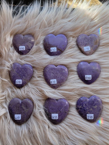 Rare Lavender Jade "Jadeite" Gemstone Hearts