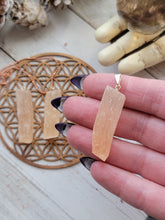 Load image into Gallery viewer, Peach Selenite Pendant Necklace
