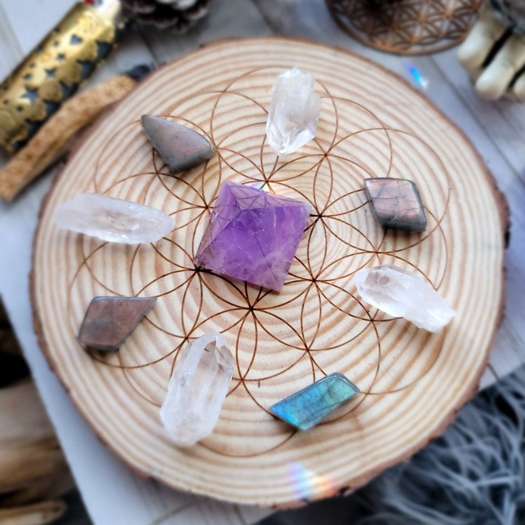 Wisdom + Protection Activation Crystal Grid Kit