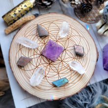 Load image into Gallery viewer, Wisdom + Protection Activation Crystal Grid Kit
