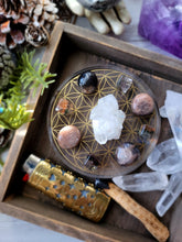 Load image into Gallery viewer, Mini Sacred Geometry Apophyllite Activation Crystal Grid Kits
