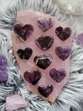 Load image into Gallery viewer, AAA Trapiche Amethyst Crystal Hearts

