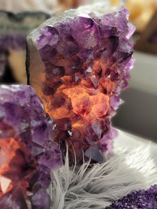 Raw Purple Amethyst Crystal Lamp