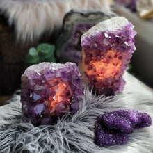 Load image into Gallery viewer, Raw Purple Amethyst Crystal Lamp
