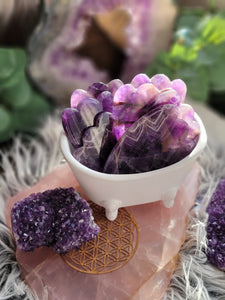 Gua Sha Amethyst Rose Quartz Facial Massage Tool