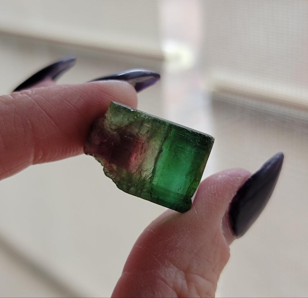 Bicolor Watermelon Tourmaline Specimen