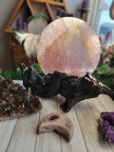 Load image into Gallery viewer, Rose Quartz Full Moon on Driftwood
