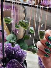 Load image into Gallery viewer, Genuine Moldavite Tektite Space Glass Pendant Necklace
