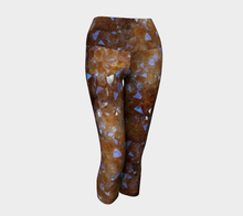 Load image into Gallery viewer, &quot;Capris&quot; Citrine Crystal Fold Over Yoga Leggings
