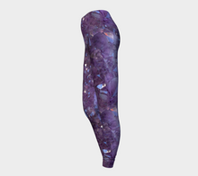 Load image into Gallery viewer, Purple Amethyst Eco Poly Crystal Statement Leggings
