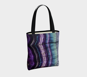 Rainbow Fluorite Crystal Print Tote Bag