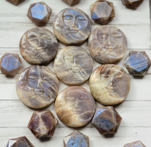 Load image into Gallery viewer, Genuine Sunstone Moonstone SunMoon Faces
