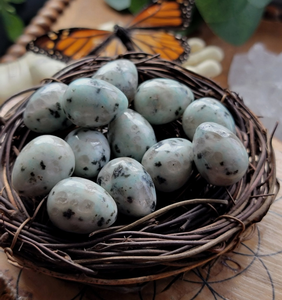 Kiwi Jasper Mini Gemstone Eggs