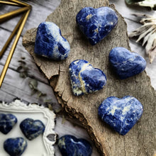 Load image into Gallery viewer, Natural Blue Sodalite Gemstone Hearts
