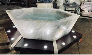 Brazilian Quartz Crystal Bathtub with Drain