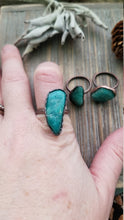 Load image into Gallery viewer, Pure Copper Amazonite Electroformed Gemstone Statement Rings
