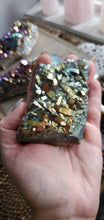 Load image into Gallery viewer, Rainbow Titanium Treated Aura Quartz Crystal Clusters
