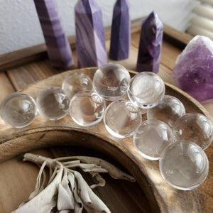 Natural Mini Clear Quartz Optical Crystal Gemstone Spheres